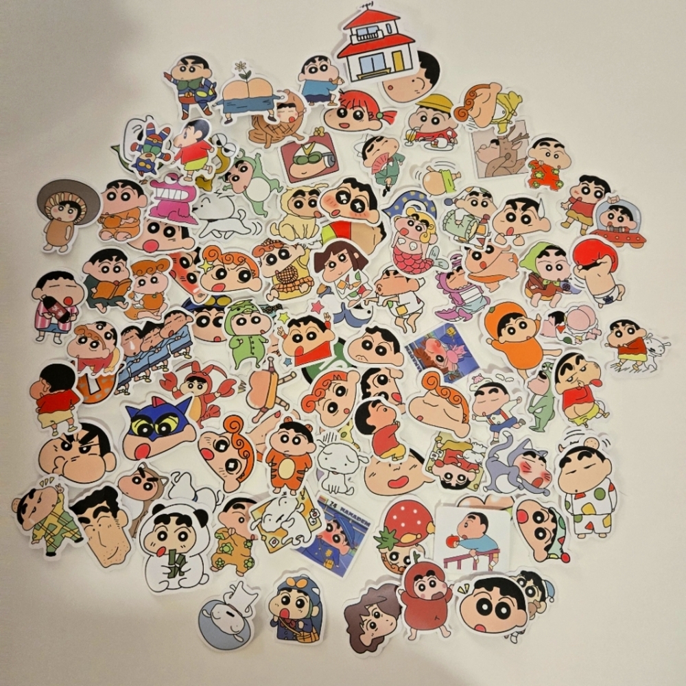 50 Pcs Crayon Shin-Chan Themed Stickers